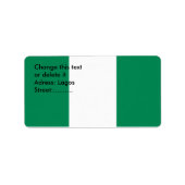 Aangepast label met vlag van Nigeria (Voorkant)