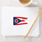 Aangepast label met vlag van Ohio, Verenigde State (Insitu)