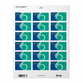 Aangepast label met vlag van Ottawa, Canada (Full Sheet)