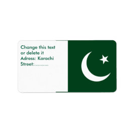 Aangepast label met vlag van Pakistan