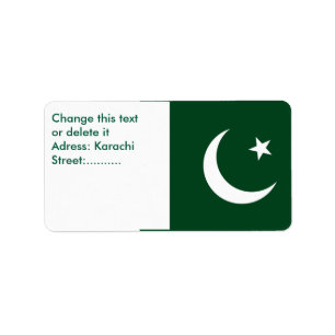 Aangepast label met vlag van Pakistan