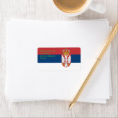 Aangepast label met vlag van Servië (Insitu)