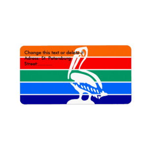 Aangepast label met vlag van St. Petersburg