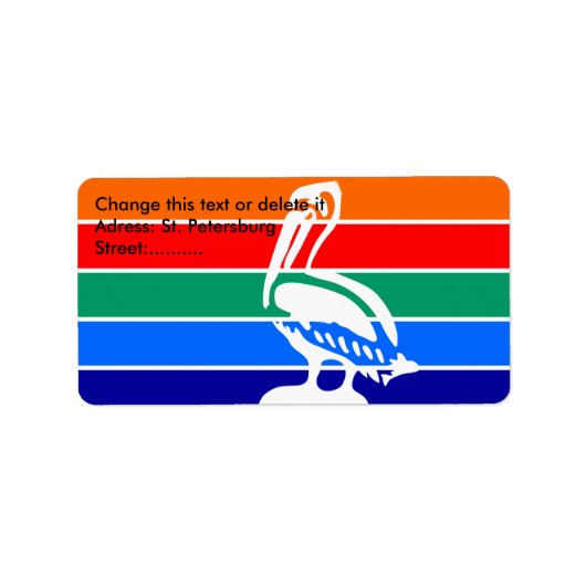 Aangepast label met vlag van St. Petersburg (Voorkant)