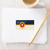 Aangepast label met vlag van Tulsa, Oklahoma (Insitu)