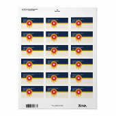 Aangepast label met vlag van Tulsa, Oklahoma (Full Sheet)