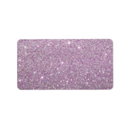 Aangepast label - Paarse gouden glitter Fab