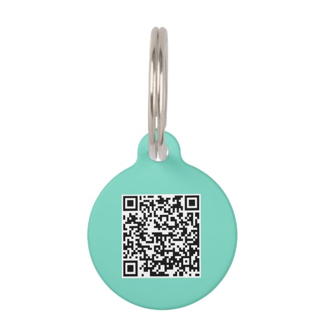 Aangepast Label QR-code Mint Dog-ID Huisdierpenning (Achterkant)