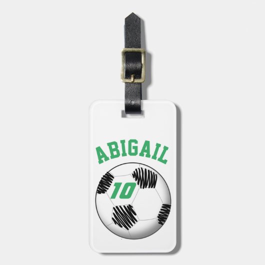 Aangepast Label Voetbal Bagagelabel (Voorkant verticaal)