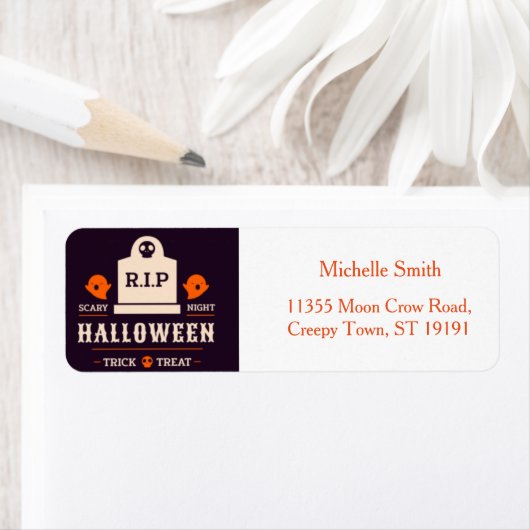 Aangepast label voor aangepaste halloween (Insitu)