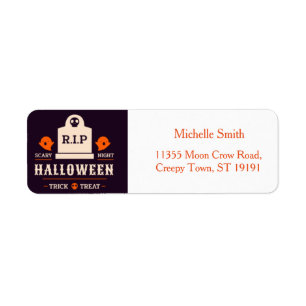 Aangepast label voor aangepaste halloween