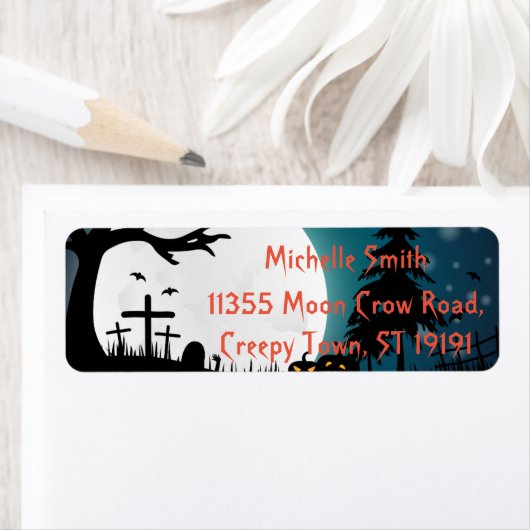 Aangepast label voor aangepaste halloween (Insitu)