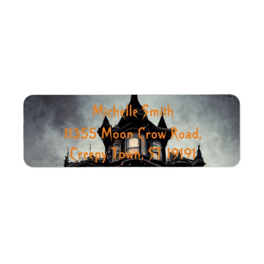 Aangepast label voor aangepaste halloween (Voorkant)