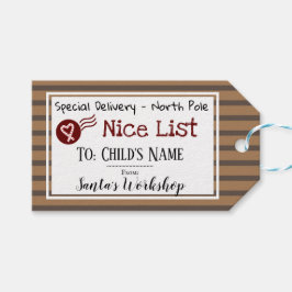 Aangepast Label voor cadeau voor kerstmis met pret Cadeaulabel