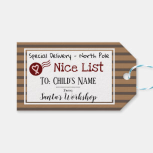 Aangepast Label voor cadeau voor kerstmis met pret Cadeaulabel