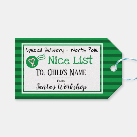 Aangepast Label voor cadeau voor kerstmis met pret Cadeaulabel (Voorkant (Horizontaal))