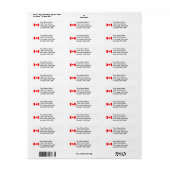 Aangepast label voor Canadese vlag (Full Sheet)
