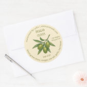 Aangepast Label voor Eigen Gepekelde Olijven (Envelop)