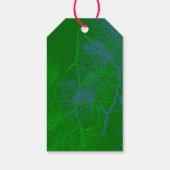 Aangepast Label voor feestdag groen pinpatroon Cadeaulabel (Achterkant)