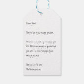 Aangepast Label voor foto- en berichtweergave Cadeaulabel (Achterkant)