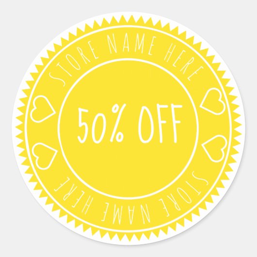 Aangepast label voor korting op prijs-kleinhandel (Voorkant)