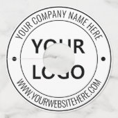 Aangepast Label voor Logo- en tekstglas - Uw kleur (Voorkant)