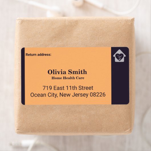 Aangepast label voor thuiszorg Aangepast retouradr (Insitu)
