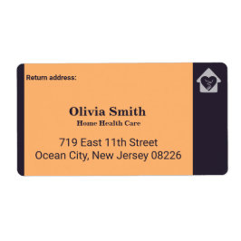 Aangepast label voor thuiszorg Aangepast retouradr