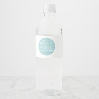 Aangepast label voor waterfles etiket