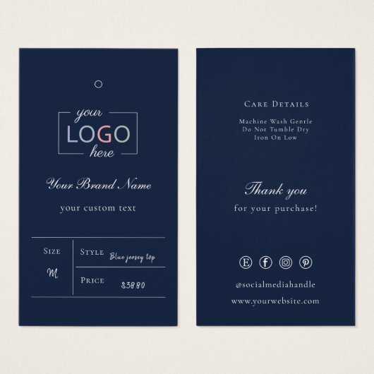 Aangepast Label voor zakelijke Logo Visitekaartje (Voorkant /achterkant)