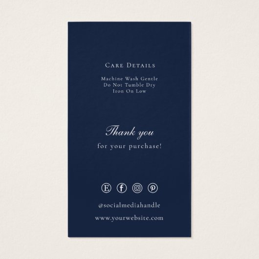 Aangepast Label voor zakelijke Logo Visitekaartje (Achterkant)