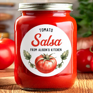 Aangepast label voor zelfgemaakte tomatensalsa inm