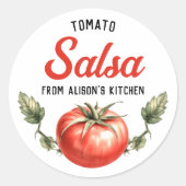 Aangepast label voor zelfgemaakte tomatensalsa inm (Voorkant)