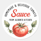 Aangepast label voor zelfgemaakte tomatensaus inbl (Voorkant)