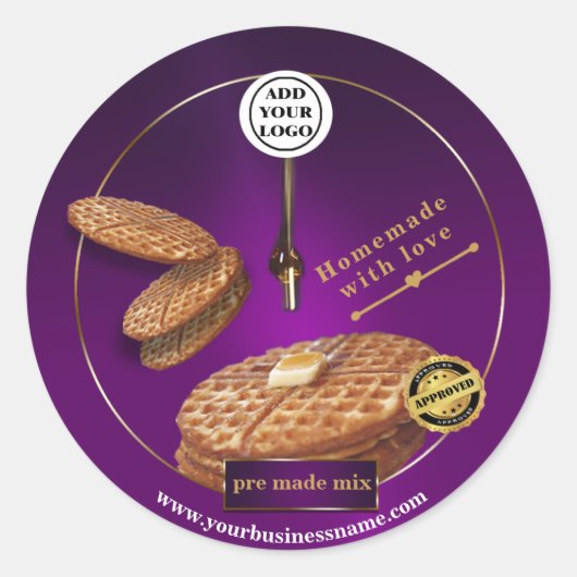 aangepast label voor zelfgemaakte wafels (Voorkant)