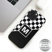 Aangepast label voor zwart-wit gecheckt laderpatro Case-Mate iPhone case