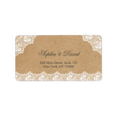 Aangepast  Lace Craft Paper Weddenschap Etiket (Voorkant)