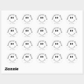 Aangepast lachen voor leraar achterwaarts ronde sticker (Vel)