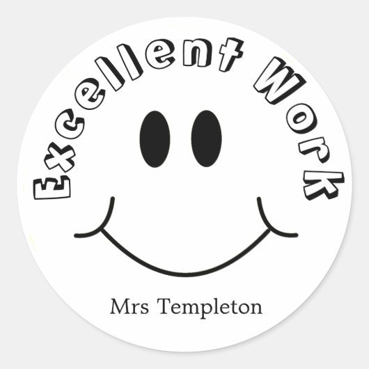Aangepast lachen voor leraar achterwaarts ronde sticker (Voorkant)