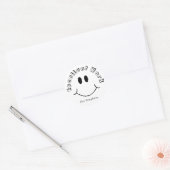 Aangepast lachen voor leraar achterwaarts ronde sticker (Envelop)