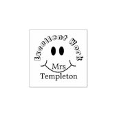 Aangepast lachen voor leraar achterwaarts rubberstempel (Afrduk)