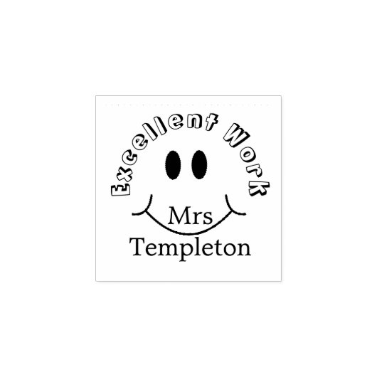 Aangepast lachen voor leraar achterwaarts rubberstempel (Afrduk)