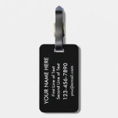 Aangepast Lacrosse Goalie Typografisch Bagagelabel (Achterkant verticaal)