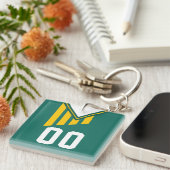 Aangepast Lacrosse-toetsenbord, Football-Sleutelha Sleutelhanger (Voorkant Rechts)