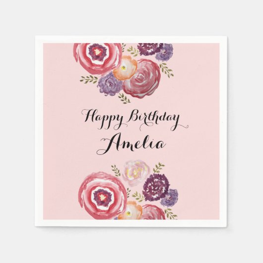 Aangepast laderpatroon voor bloemenpapier servet (Voorkant)