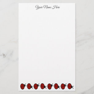 Aangepast Ladybug Briefpapier