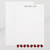 Aangepast Ladybug Briefpapier (Voorkant / Achterkant)