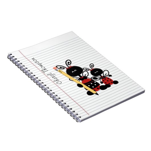 Aangepast Ladybug-leraar Notitieboek (Rechterzijde)
