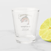 Aangepast Lake/Date Pennsylvania Trout Opener Shot Glas (Achterkant)