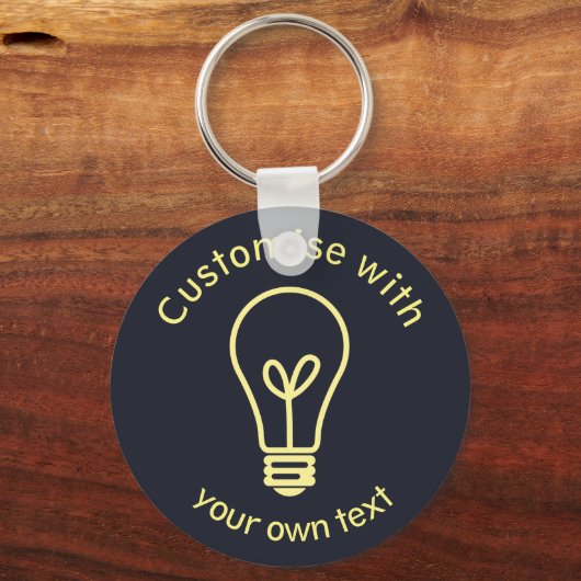 Aangepast lamppictogram sleutelhanger (Voorkant)